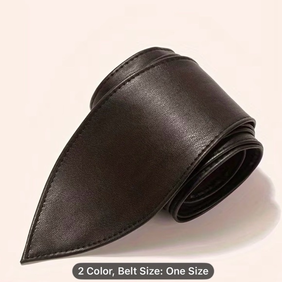 White faux leather wrap belt - Picture 5 of 8